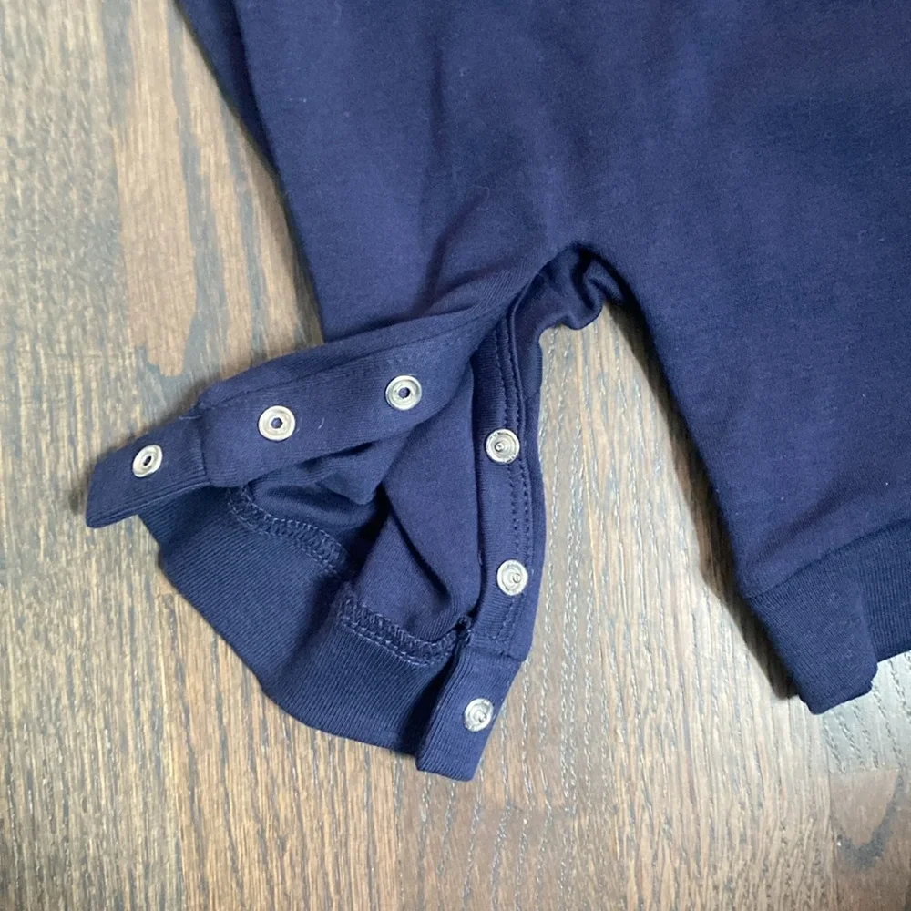 NWT Ralph Lauren Navy Baby Boy Cotton Polo Coverall 3 month - Picture 8 of 10